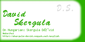 david skergula business card